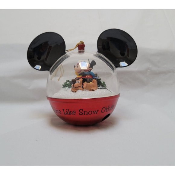 Mickey Mouse 2008 Snow Globe Ornament A LOVE LIKE SNOW OTHER Bradford #A0223 COA - Picture 1 of 11